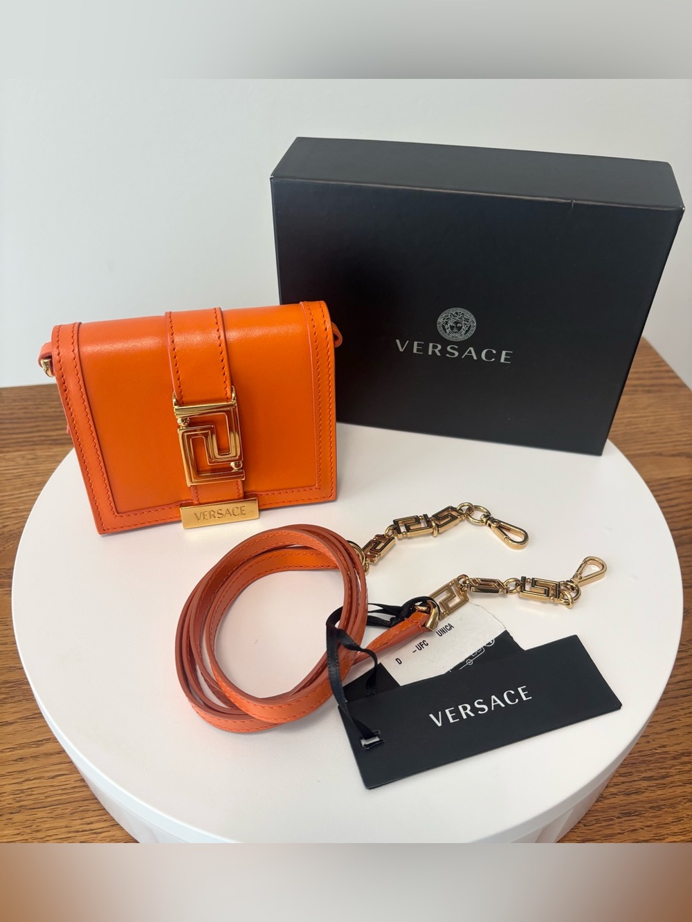 Versace Greca Goddess Chain Wallet with Box - NWT